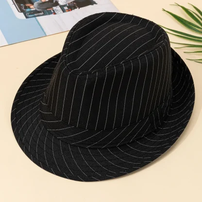 Shading Striped Top Fedora Hat