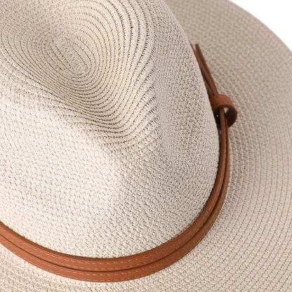 Elegant Wide Brim Beach Sun Hat - Image 4