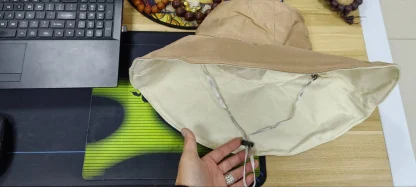 Solid Wide Brim Sun Hat - Image 6
